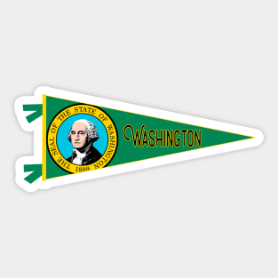 Washignton Flag Pennant Sticker